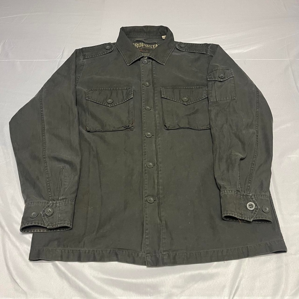 Y2K Aéropostale military-style button-down shirt jacket Size: Medium